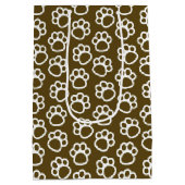 犬エレガントのペットは茶色 ミディアムペーパーバッグ (裏面)