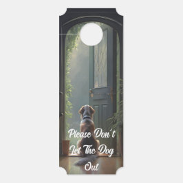 犬エレガントを戸吊り具から出さないで下さい ドアノブサイン