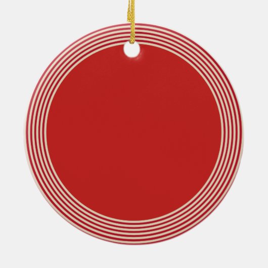 犬エレガント子犬ペット写真赤いリボン セラミックオーナメント (裏面)