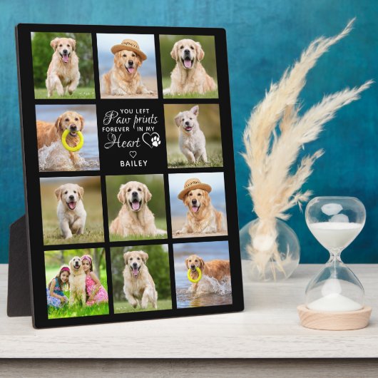 犬エレガント記念ギフトペット損失記念 フォトプラーク (側面)