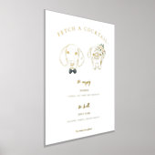 犬エレガント |新郎新婦のシグネチャードリンクポスター 箔ポスター (レイダウン)