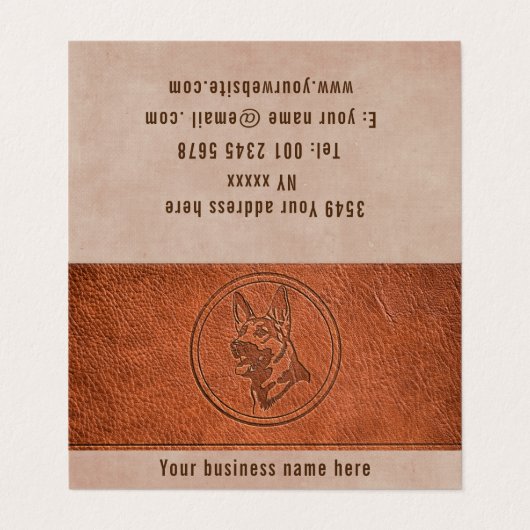 犬エンボス革効果名刺 名刺 (外部フラット)