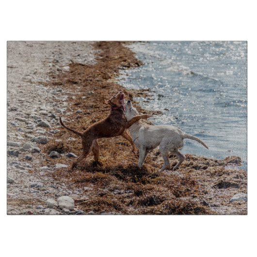 犬オンビーチ カッティングボード (正面)