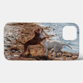 犬オンビーチ Case-Mate iPhoneケース (裏面 (横))