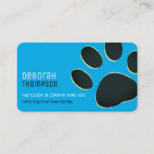 犬オーバーサイズポーペット愛好家スカイブルー 名刺 (正面)