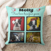 犬カスタマイズのコラージュ4枚 クッション (ブランケット)