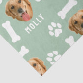 犬カスタマイズのペットの写真と名前Sage Green 薄葉紙 (詳細)