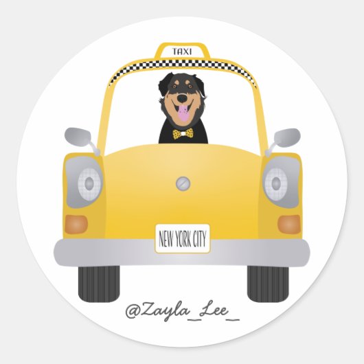 犬カスタマイズのペットを取り扱うソーシャルメディア ラウンドシール (正面)