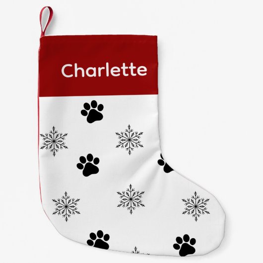 犬カスタマイズの靴下 – かわいい犬をにカスタムす スモールクリスマスストッキング (正面)