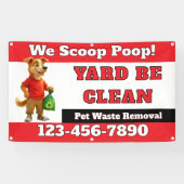 犬カスタマイズウンチスクープ事業プロモーション 横断幕 (横)