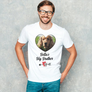 犬カスタマイズ写真の兄Tシャツ Tシャツ