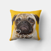 犬カスタマイズ猫のペット名と写真ピロー クッション (裏面)