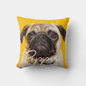 犬カスタマイズ猫のペット名と写真ピロー クッション (正面)