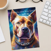 犬カスタマイズ素晴らしの誕生日詩の甥 案内状