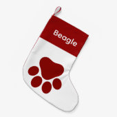 犬カスタマイズ靴下 – Yを入れる スモールクリスマスストッキング (正面 (吊り時))