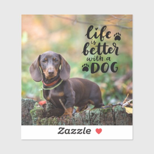 犬カスタムとペットの写真の生活が良い シール (シート)
