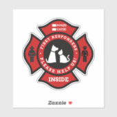 犬カスタムと猫数用ペット警報シール シール (シート)