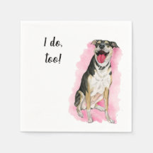 犬カスタムのカクテルナプキン