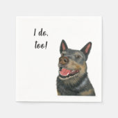 犬カスタムのカクテルナプキン スタンダードカクテルナプキン (正面)