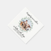 犬カスタムの後を楽しんで撮ったペットフォ結婚ト スタンダードカクテルナプキン (角)