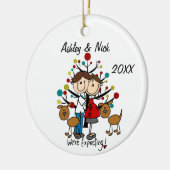 犬カスタムオーナメント付き妊婦 セラミックオーナメント (左)