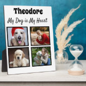 犬カスタムコラージュ – 4枚の写真 フォトプラーク (側面)