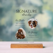 犬カスタム付き飲みシンボルや象徴の特徴 アクリルサイン (ニュートラル)