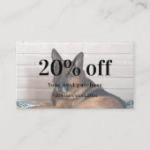 犬カスタム動物フォトqrコード事業 割引カード (正面)