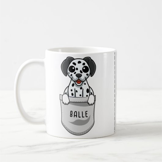 犬カスタム恋人トレーナー愛好家のための可愛いダルマチア コーヒーマグカップ (左)
