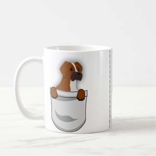 犬カスタム愛犬トレーナーかわいいボクサー コーヒーマグカップ (左)