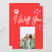 犬カスタム母の為の犬からのヴァレンティーンズデイカード シーズンカード (正面/裏面)