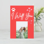 犬カスタム母の為の犬からのヴァレンティーンズデイカード シーズンカード (スタンド正面)