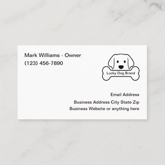 犬カッコいいテーマ両面ビジネスカード 名刺 (裏面)
