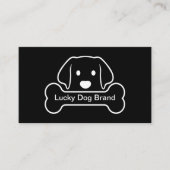 犬カッコいいテーマ両面ビジネスカード 名刺 (正面)