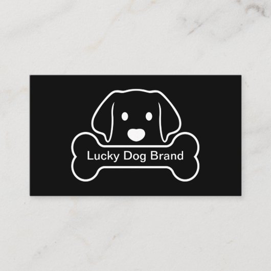 犬カッコいいテーマ両面ビジネスカード 名刺 (正面)