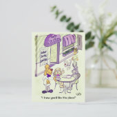 犬カフェ葉書 ポストカード (スタンド正面)