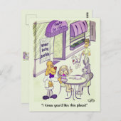 犬カフェ葉書 ポストカード (正面/裏面)