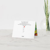 犬カラフルと猫が私にグリーティングカードを採用 カード (裏面)