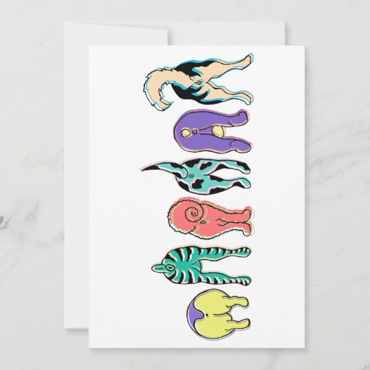 犬カラフルのお尻 シーズンカード (正面)