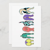 犬カラフルのお尻 シーズンカード (正面/裏面)