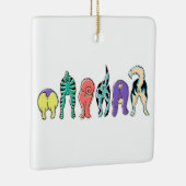犬カラフルのお尻 セラミックオーナメント (右)