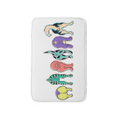 犬カラフルのお尻 バスマット (正面縦)