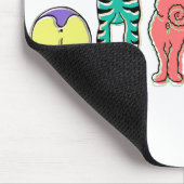 犬カラフルのお尻 マウスパッド (コーナー)