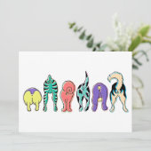 犬カラフルのお尻 招待状 (スタンド正面)