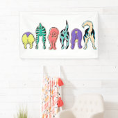 犬カラフルのお尻 横断幕 (インサイチュ)