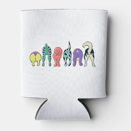 犬カラフルのお尻 缶クーラー (正面)