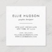 犬カラフルのトリマー,ドッグウォーカー,ペットショップ スクエア名刺 (裏面)