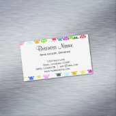 犬カラフルのトリマー,ドッグウォーカー，ペットショップ マグネット名刺 (インサイチュ)