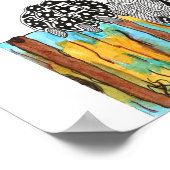 犬カラフルのポスターを採用 – 16インチx 20インチ ポスター (角)