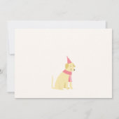 犬カラフルの赤ちゃん 招待状 (裏面)